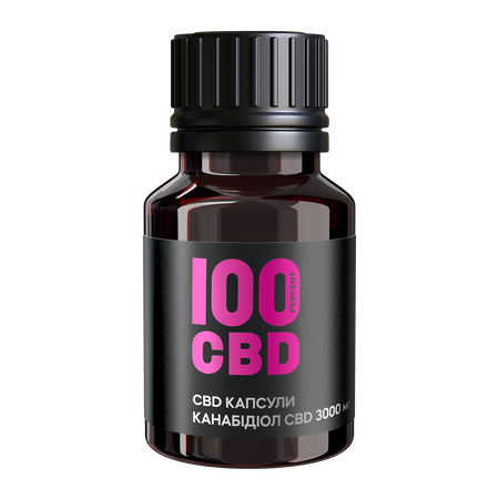 СBD-капсули 3000 мг, 30 капсул по 100 мг cbd