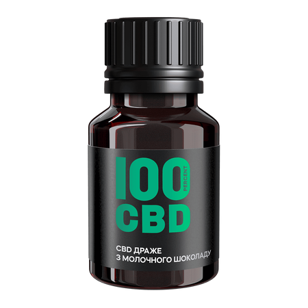 CBD драже з молочного шоколаду вкриті глазур'ю 