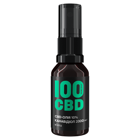 СBD-олія 10%, 2000 мг, 20 мл, м'ята 